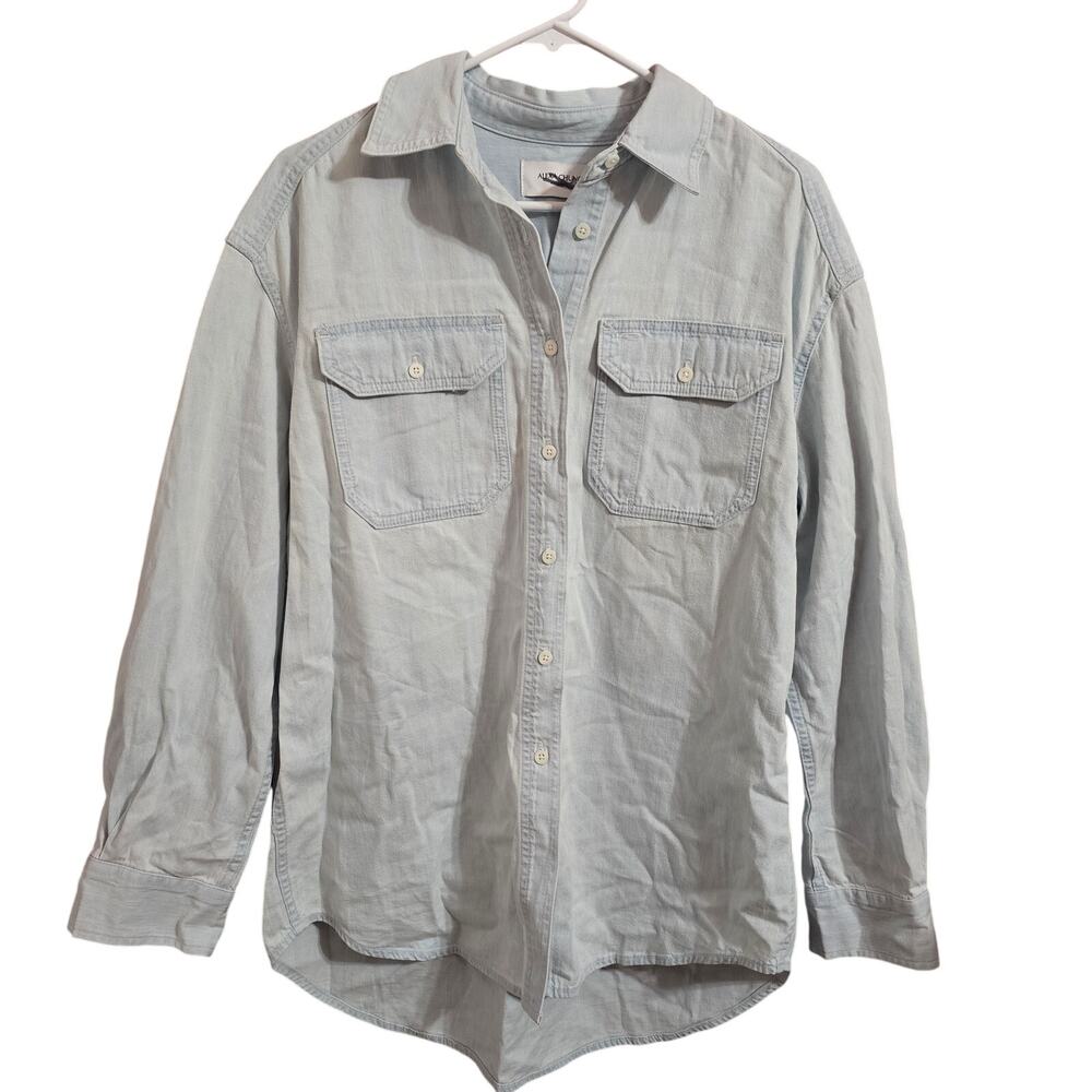 Madewell Alexa Chung for Madewell Oversized Denim Shirt in Dunklin Wash Small - Picture 2 of 5